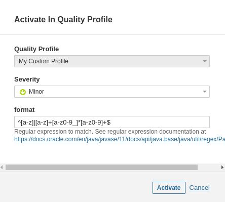 Set rule severity and parameters